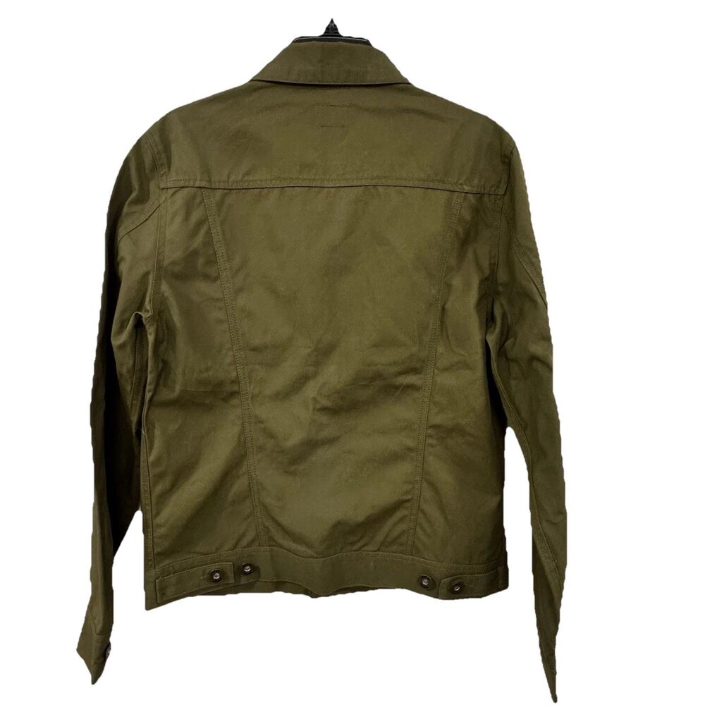 UNTUCKIT Men's Small Olive Green Rizzo Waxed Lightweight Utility Jacket New Tags - Picture 4 of 7